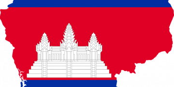 Kambodscha Landkarte Symbol